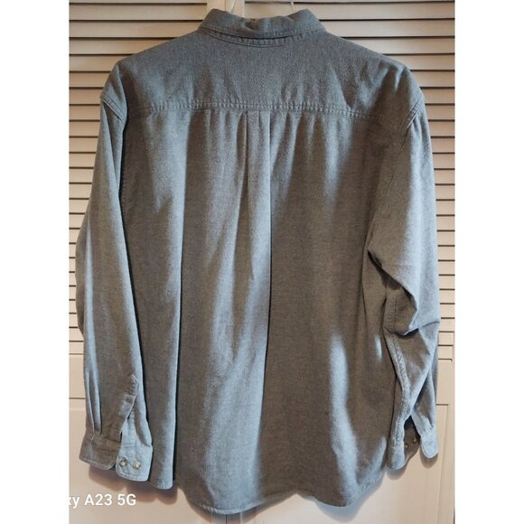 L.L. Bean Mens XXL Gray Button-Down Shirt 100% Cotton Made In Canada - Picture 2 of 4